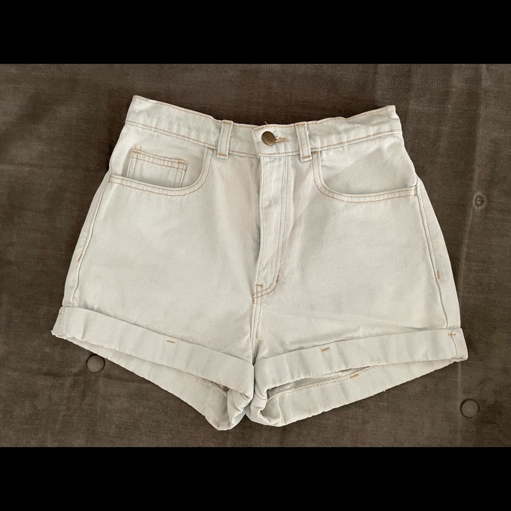 Light blue American Apparel High Waisted Shorts